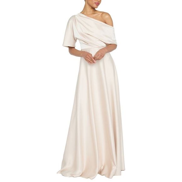 Theia Dresses & Skirts - Theia Womens  Alessandra Asymmetrical Gown, Tan